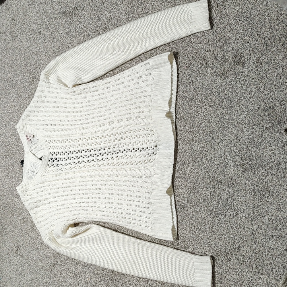 White Open Back Sweater